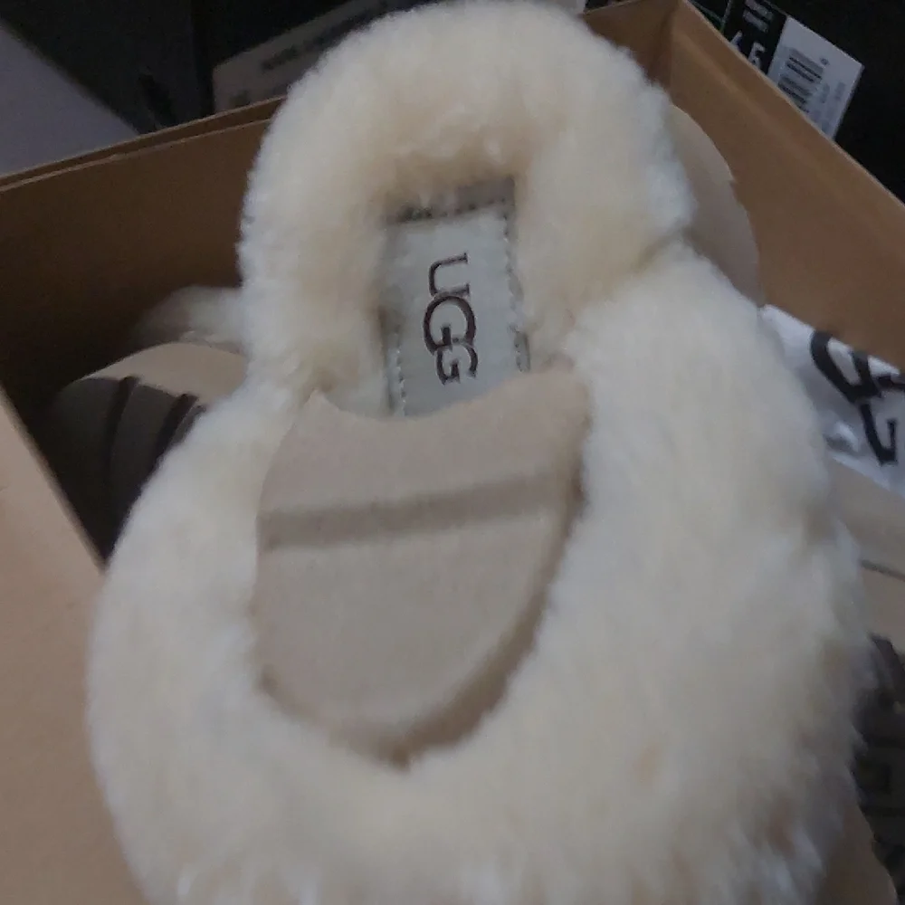 UGG Chestnut Sheepskin Slippers with Open Back. Used Once - Picture 3 of 7